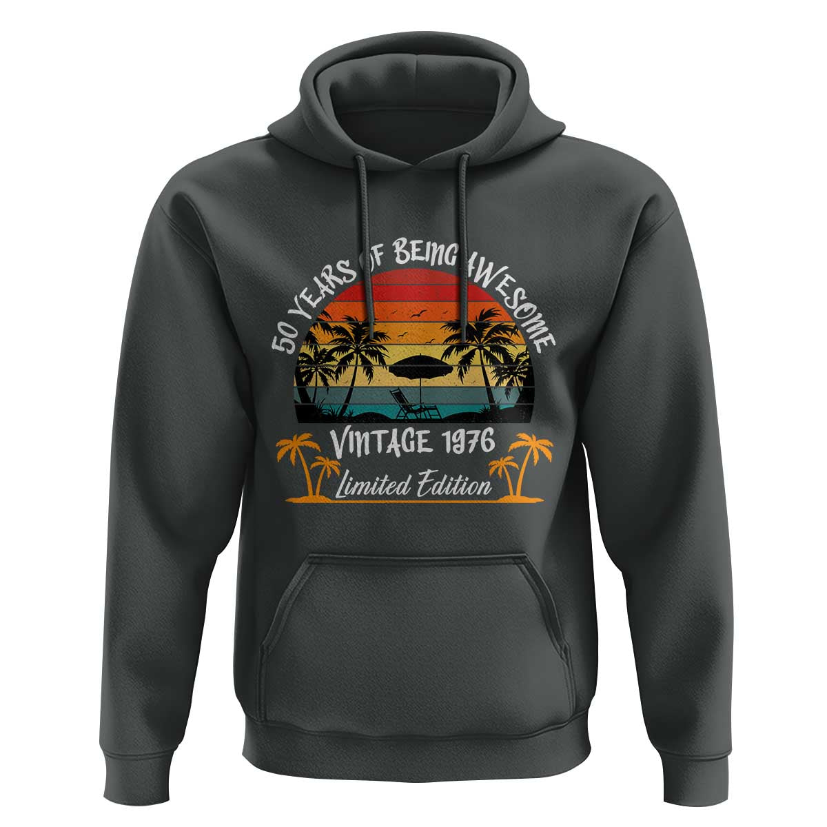 Vintage 50th Birthday Hoodie Retro 1976 Limited Edition 50 Year Old
