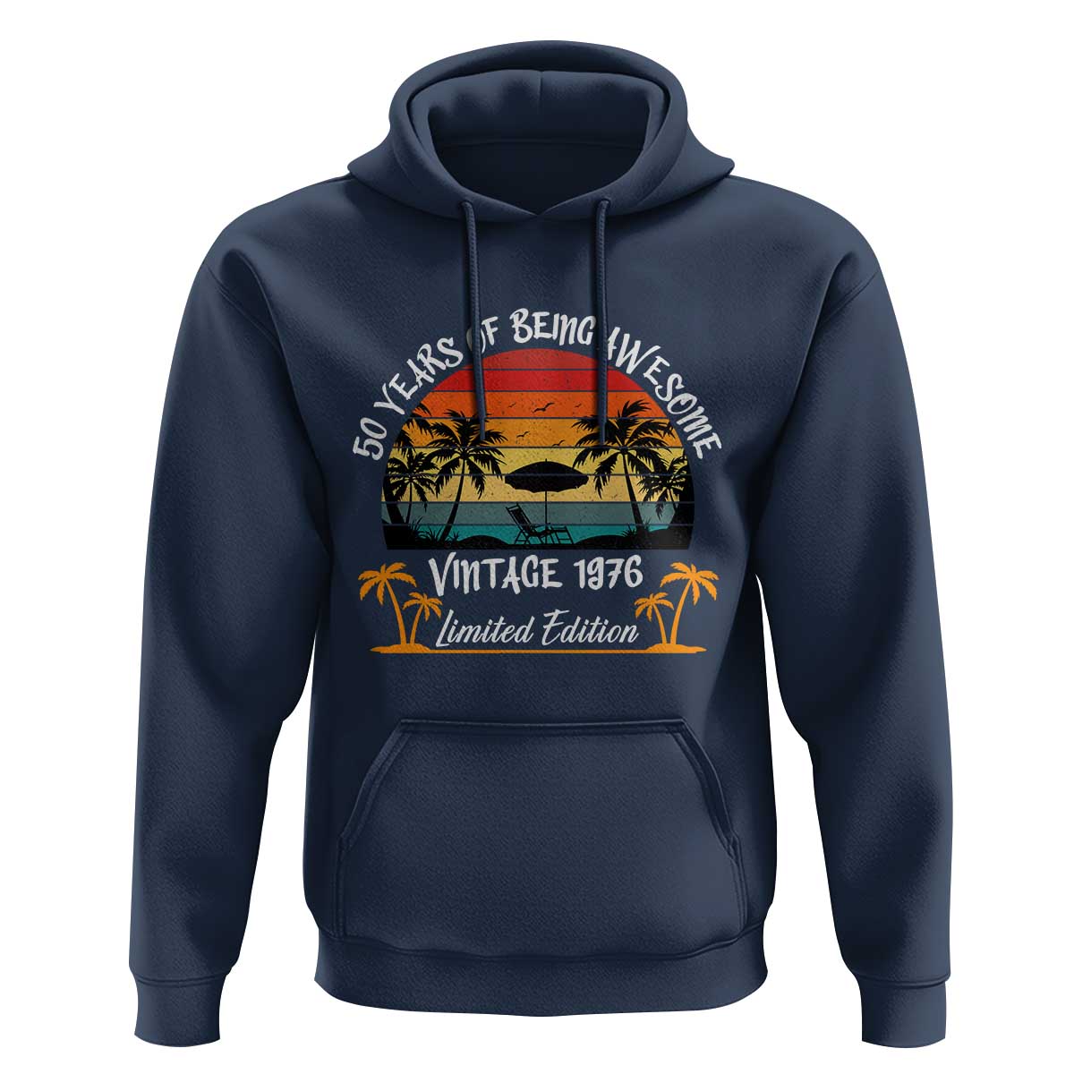 Vintage 50th Birthday Hoodie Retro 1976 Limited Edition 50 Year Old