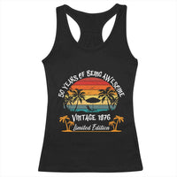 Vintage 50th Birthday Racerback Tank Top Retro 1976 Limited Edition 50 Year Old