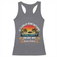 Vintage 50th Birthday Racerback Tank Top Retro 1976 Limited Edition 50 Year Old