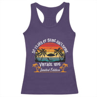 Vintage 50th Birthday Racerback Tank Top Retro 1976 Limited Edition 50 Year Old