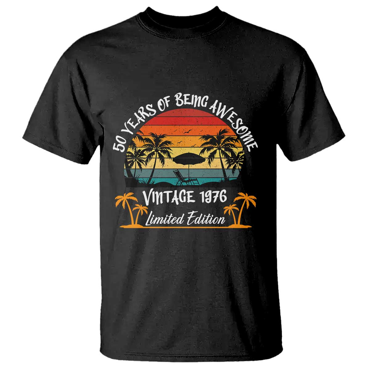 Vintage 50th Birthday T Shirt Retro 1976 Limited Edition 50 Year Old