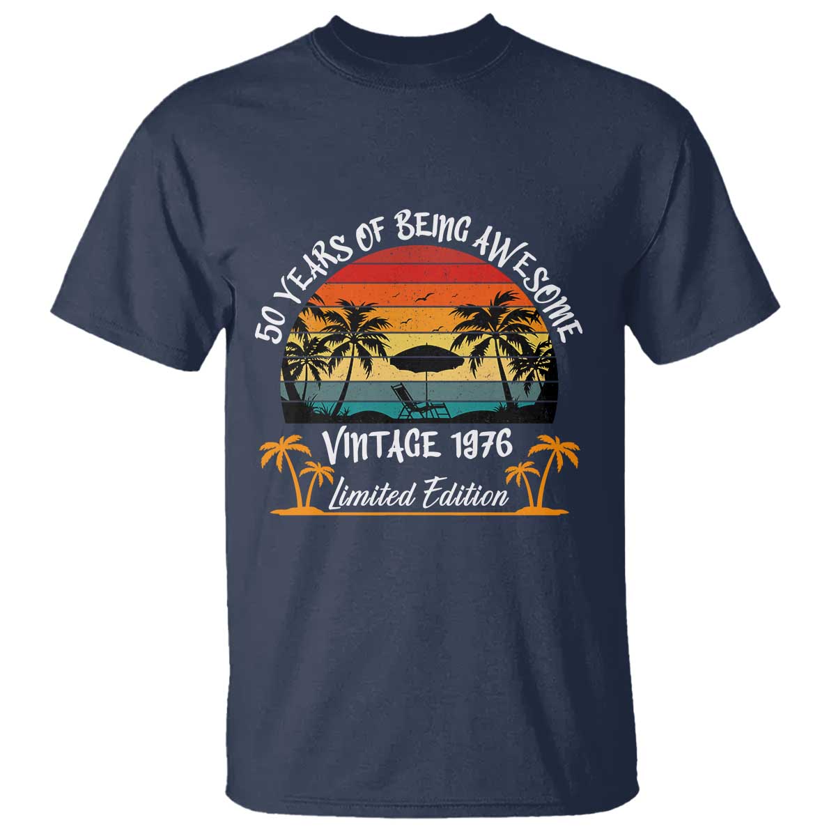 Vintage 50th Birthday T Shirt Retro 1976 Limited Edition 50 Year Old
