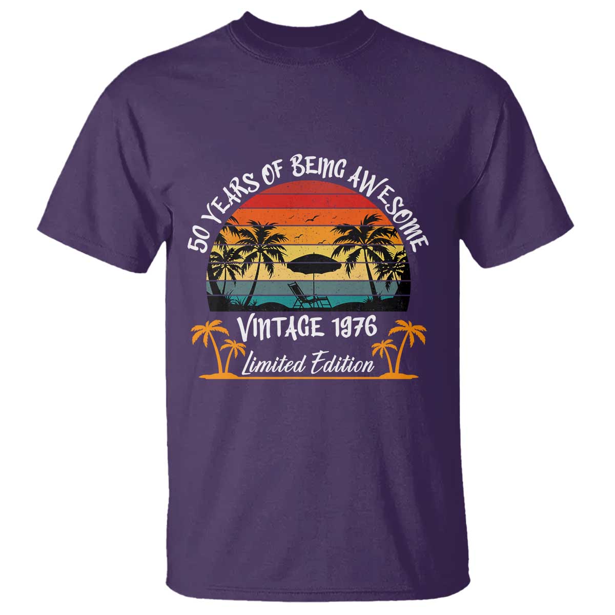 Vintage 50th Birthday T Shirt Retro 1976 Limited Edition 50 Year Old