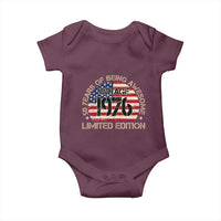 50th Birthday Baby Onesie Vintage 1976 50 Year Old Birthday USA Flag