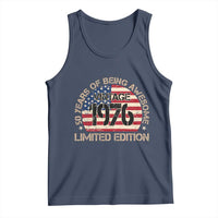 50th Birthday Tank Top Vintage 1976 50 Year Old Birthday USA Flag