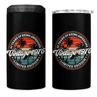 50th Birthday Gifts 4 in 1 Can Cooler Tumbler Vintage 1976 50 Year Old Birthday