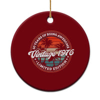 50th Birthday Gifts Ceramic Ornament Vintage 1976 50 Year Old Birthday