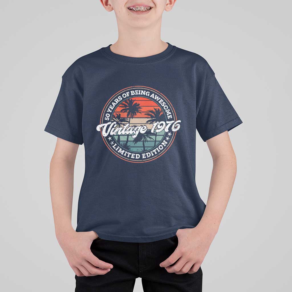 50th Birthday Gifts T Shirt For Kid Vintage 1976 50 Year Old Birthday