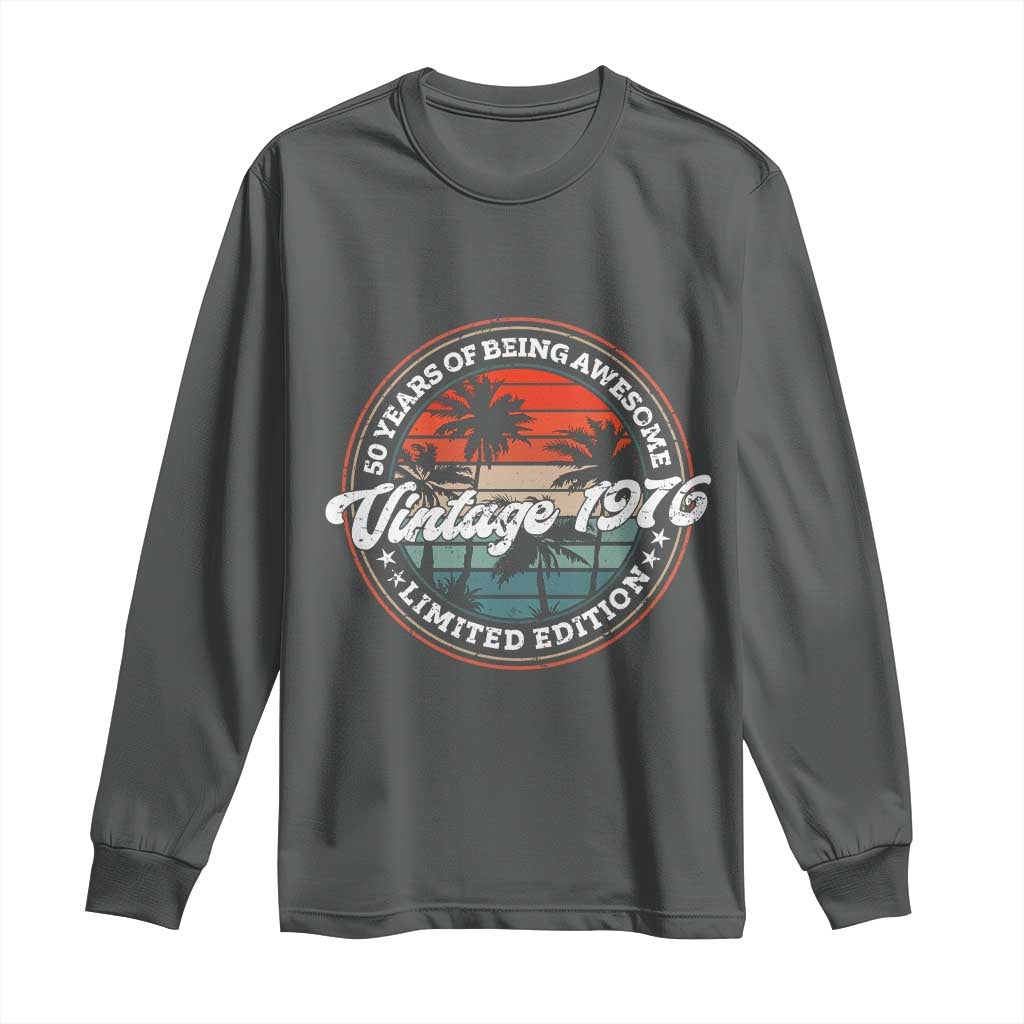 50th Birthday Gifts Long Sleeve Shirt Vintage 1976 50 Year Old Birthday