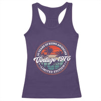 50th Birthday Gifts Racerback Tank Top Vintage 1976 50 Year Old Birthday