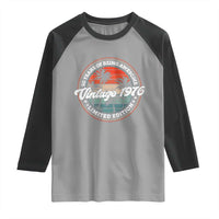 50th Birthday Gifts Raglan Shirt Vintage 1976 50 Year Old Birthday