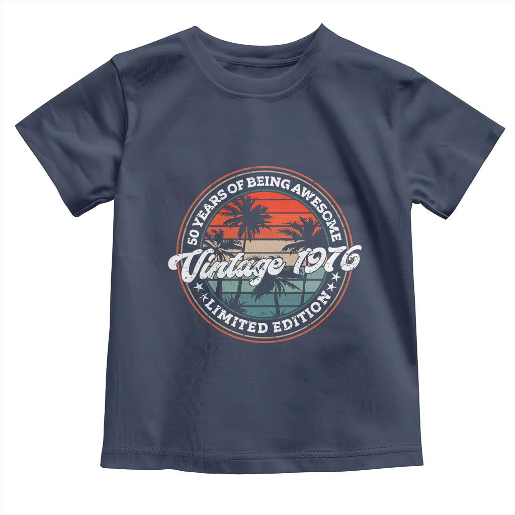 50th Birthday Gifts Toddler T Shirt Vintage 1976 50 Year Old Birthday