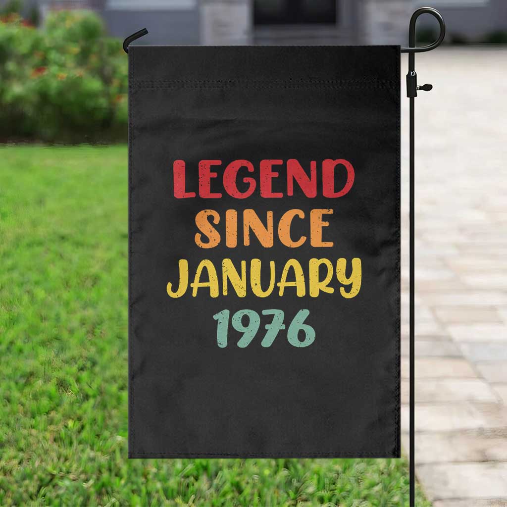 Legend Since January 1976 Garden Flag Vintage Retro 50th Birthday Gifts 50 Years Old