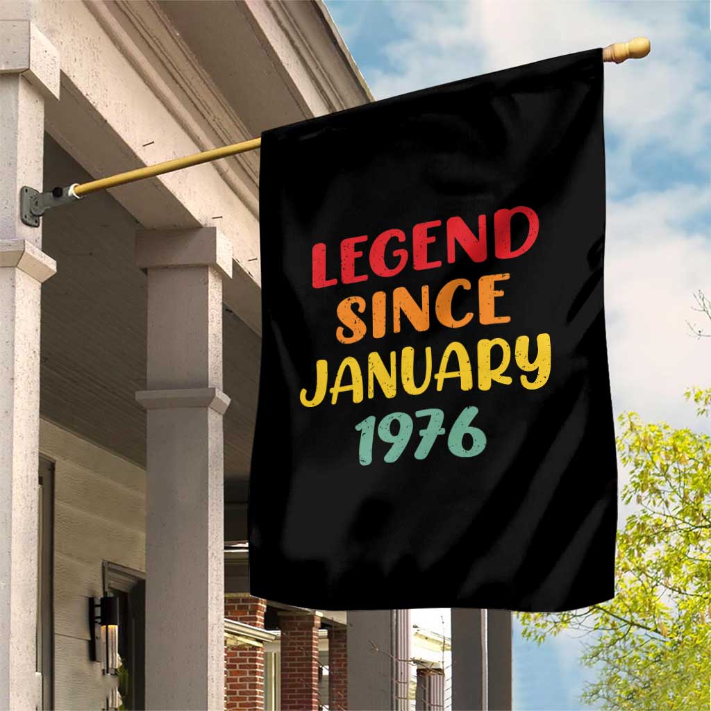 Legend Since January 1976 Garden Flag Vintage Retro 50th Birthday Gifts 50 Years Old