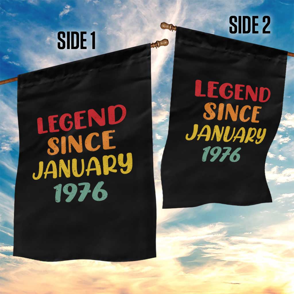 Legend Since January 1976 Garden Flag Vintage Retro 50th Birthday Gifts 50 Years Old