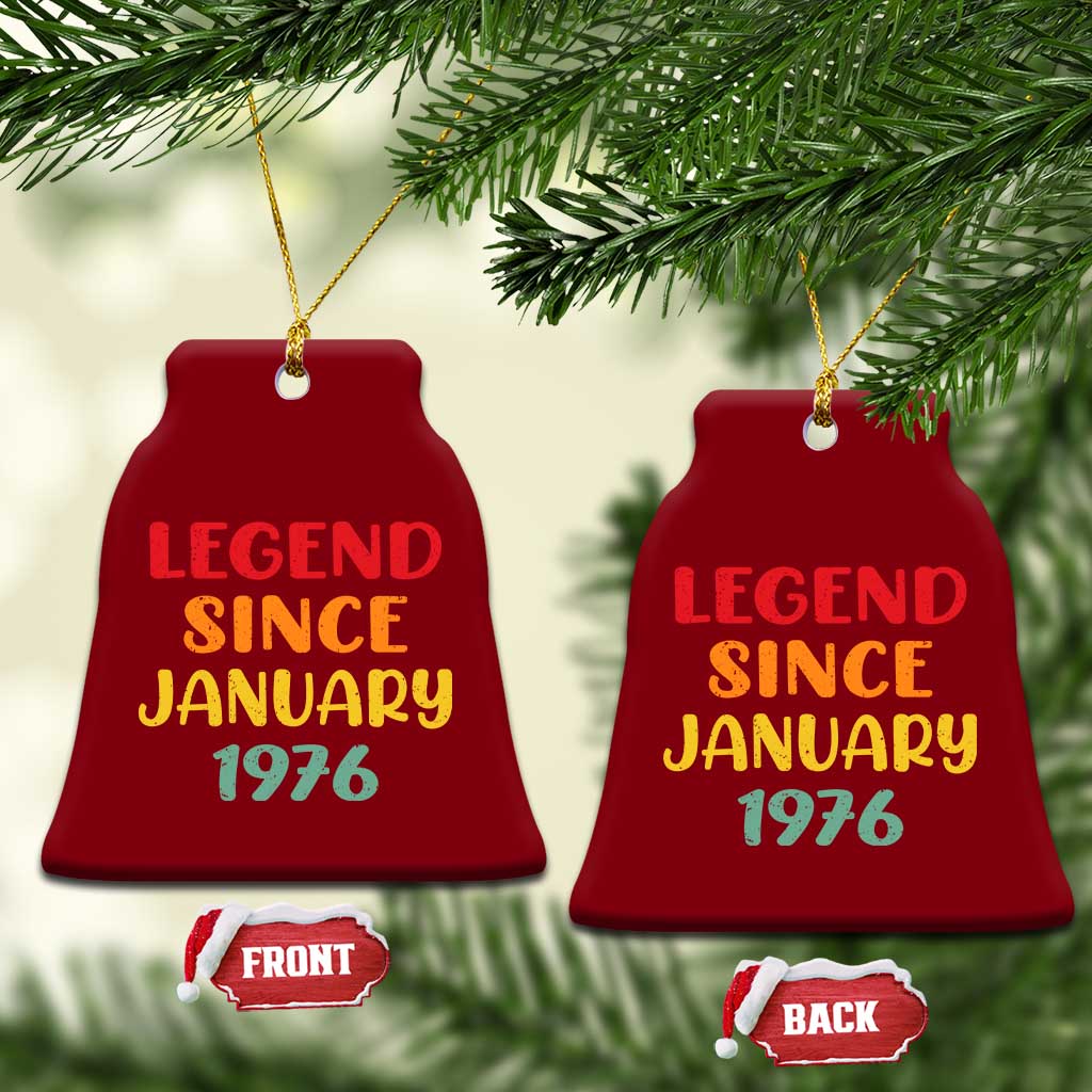 Legend Since January 1976 Ceramic Ornament Vintage Retro 50th Birthday Gifts 50 Years Old