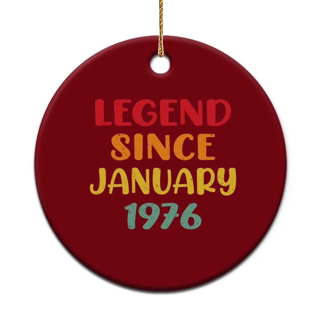 Legend Since January 1976 Ceramic Ornament Vintage Retro 50th Birthday Gifts 50 Years Old