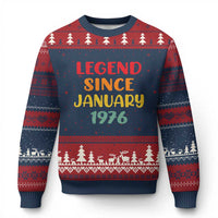 Legend Since January 1976 Ugly Christmas Sweater Vintage Retro 50th Birthday Gifts 50 Years Old