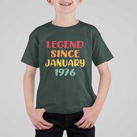 Legend Since January 1976 T Shirt For Kid Vintage Retro 50th Birthday Gifts 50 Years Old
