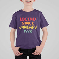 Legend Since January 1976 T Shirt For Kid Vintage Retro 50th Birthday Gifts 50 Years Old
