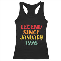 Legend Since January 1976 Racerback Tank Top Vintage Retro 50th Birthday Gifts 50 Years Old