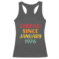 Legend Since January 1976 Racerback Tank Top Vintage Retro 50th Birthday Gifts 50 Years Old