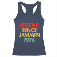 Legend Since January 1976 Racerback Tank Top Vintage Retro 50th Birthday Gifts 50 Years Old