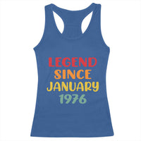 Legend Since January 1976 Racerback Tank Top Vintage Retro 50th Birthday Gifts 50 Years Old