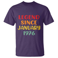 Legend Since January 1976 T Shirt Vintage Retro 50th Birthday Gifts 50 Years Old