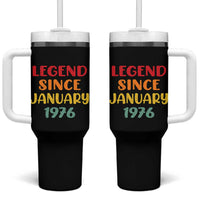Legend Since January 1976 Tumbler With Handle Vintage Retro 50th Birthday Gifts 50 Years Old