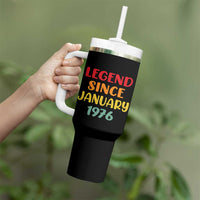 Legend Since January 1976 Tumbler With Handle Vintage Retro 50th Birthday Gifts 50 Years Old