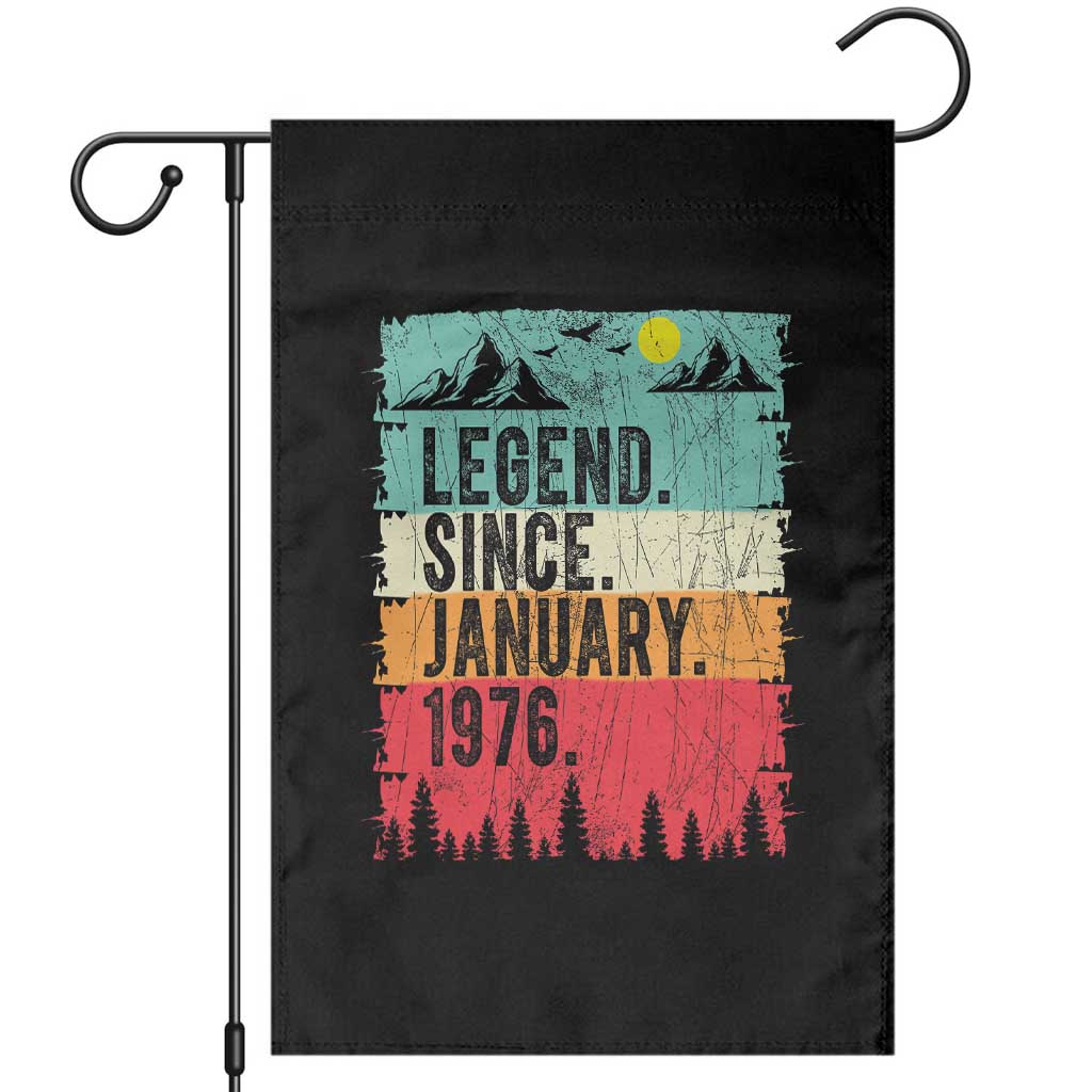 Vintage 1976 Birthday Garden Flag Retro 50th Birthday Gifts 50 Years Old