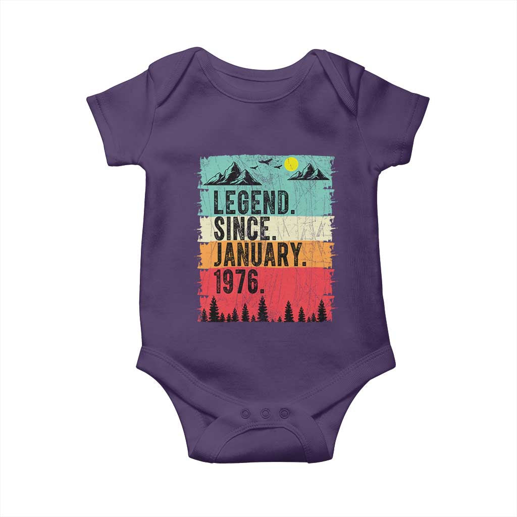 Vintage 1976 Birthday Baby Onesie Retro 50th Birthday Gifts 50 Years Old
