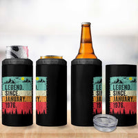 Vintage 1976 Birthday 4 in 1 Can Cooler Tumbler Retro 50th Birthday Gifts 50 Years Old