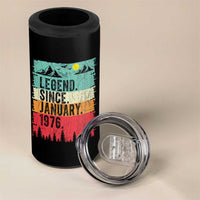 Vintage 1976 Birthday 4 in 1 Can Cooler Tumbler Retro 50th Birthday Gifts 50 Years Old
