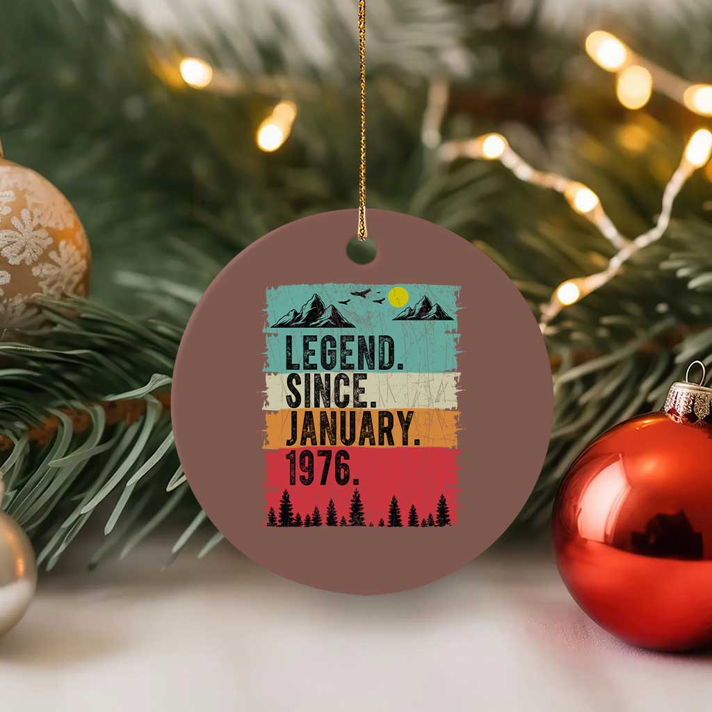 Vintage 1976 Birthday Ceramic Ornament Retro 50th Birthday Gifts 50 Years Old