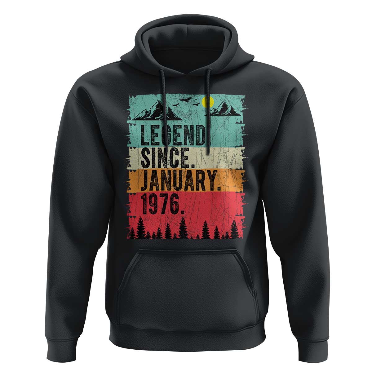 Vintage 1976 Birthday Hoodie Retro 50th Birthday Gifts 50 Years Old