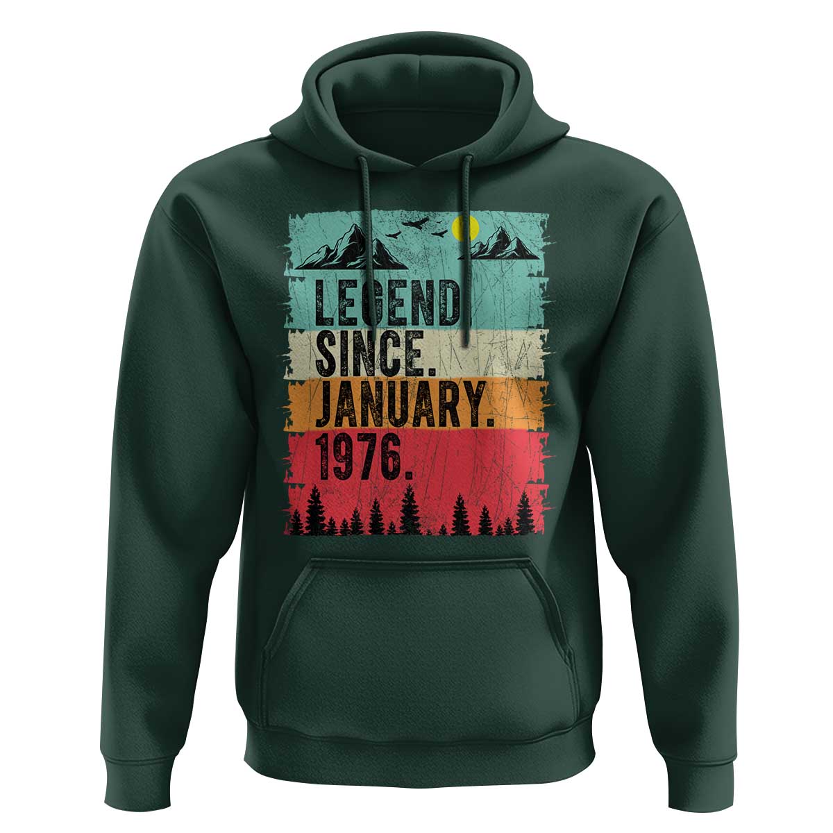 Vintage 1976 Birthday Hoodie Retro 50th Birthday Gifts 50 Years Old