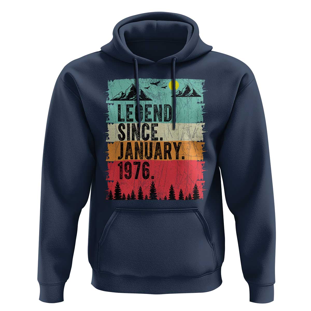 Vintage 1976 Birthday Hoodie Retro 50th Birthday Gifts 50 Years Old
