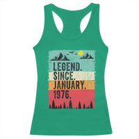 Vintage 1976 Birthday Racerback Tank Top Retro 50th Birthday Gifts 50 Years Old
