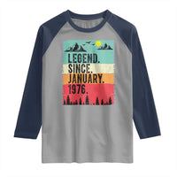 Vintage 1976 Birthday Raglan Shirt Retro 50th Birthday Gifts 50 Years Old