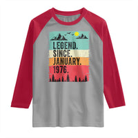 Vintage 1976 Birthday Raglan Shirt Retro 50th Birthday Gifts 50 Years Old