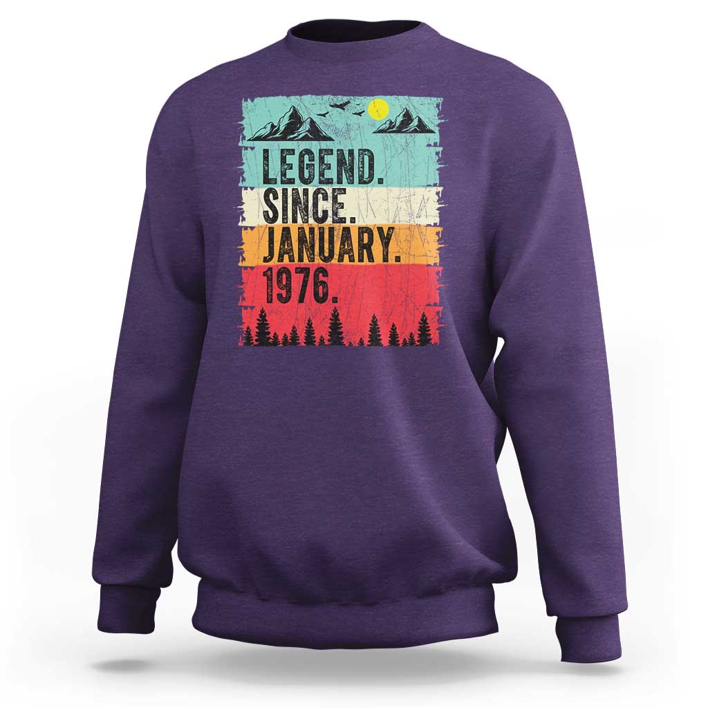Vintage 1976 Birthday Sweatshirt Retro 50th Birthday Gifts 50 Years Old