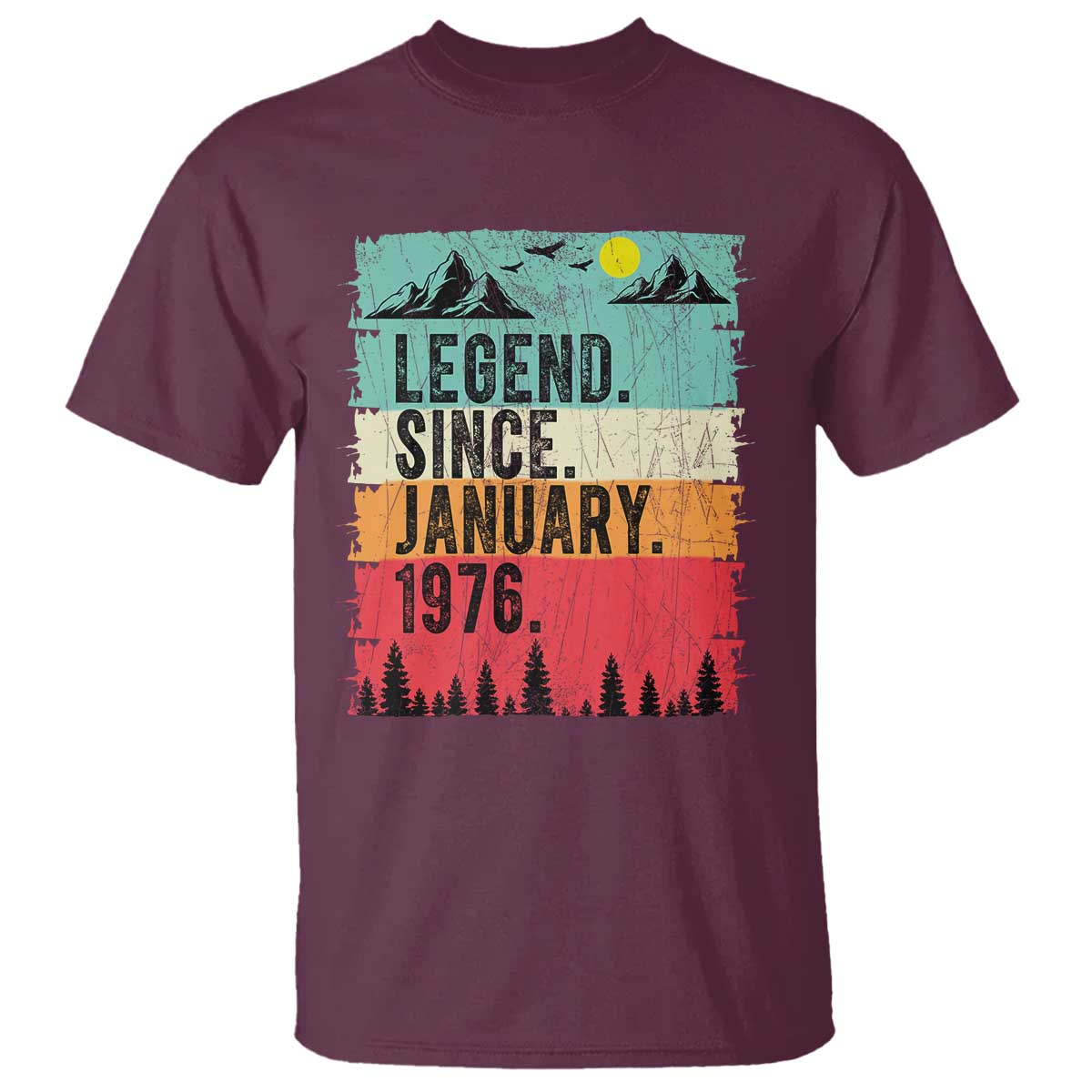 Vintage 1976 Birthday T Shirt Retro 50th Birthday Gifts 50 Years Old
