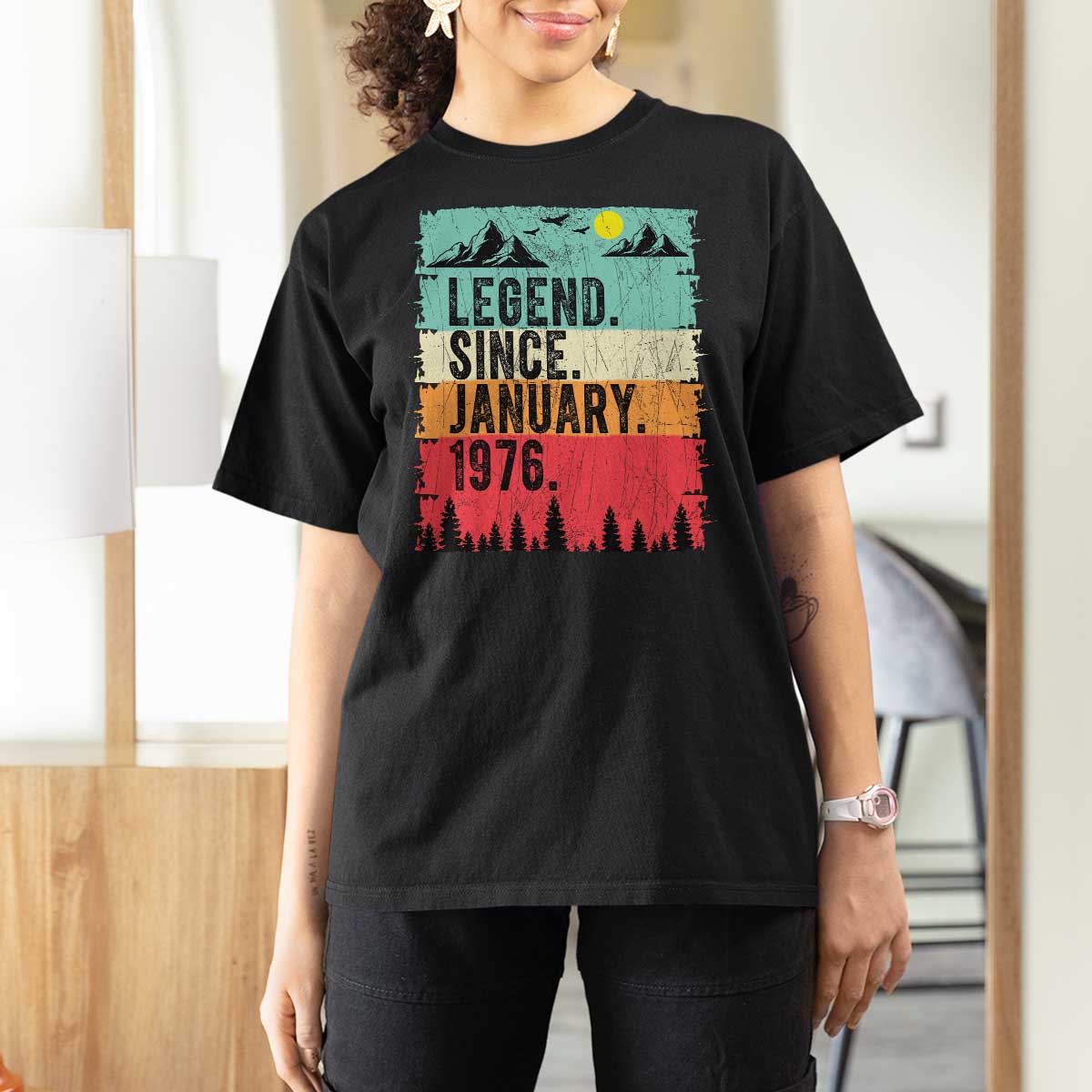 Vintage 1976 Birthday T Shirt For Women Retro 50th Birthday Gifts 50 Years Old