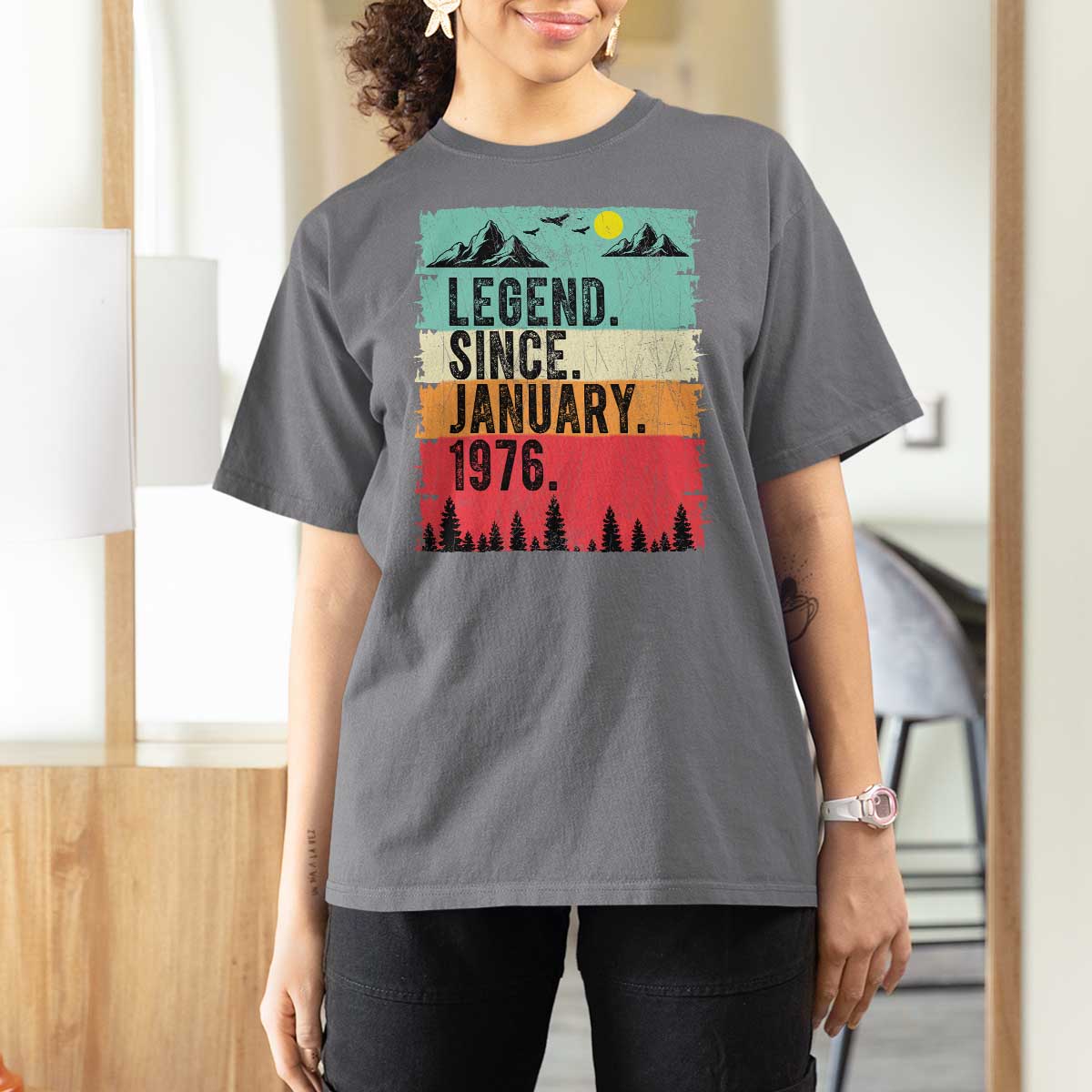 Vintage 1976 Birthday T Shirt For Women Retro 50th Birthday Gifts 50 Years Old