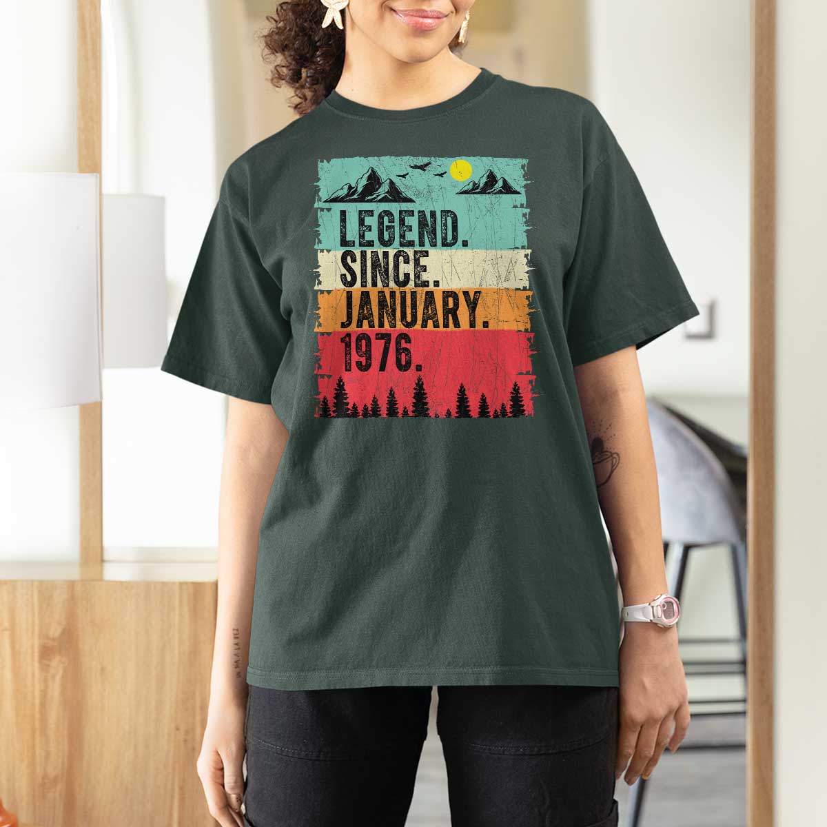 Vintage 1976 Birthday T Shirt For Women Retro 50th Birthday Gifts 50 Years Old