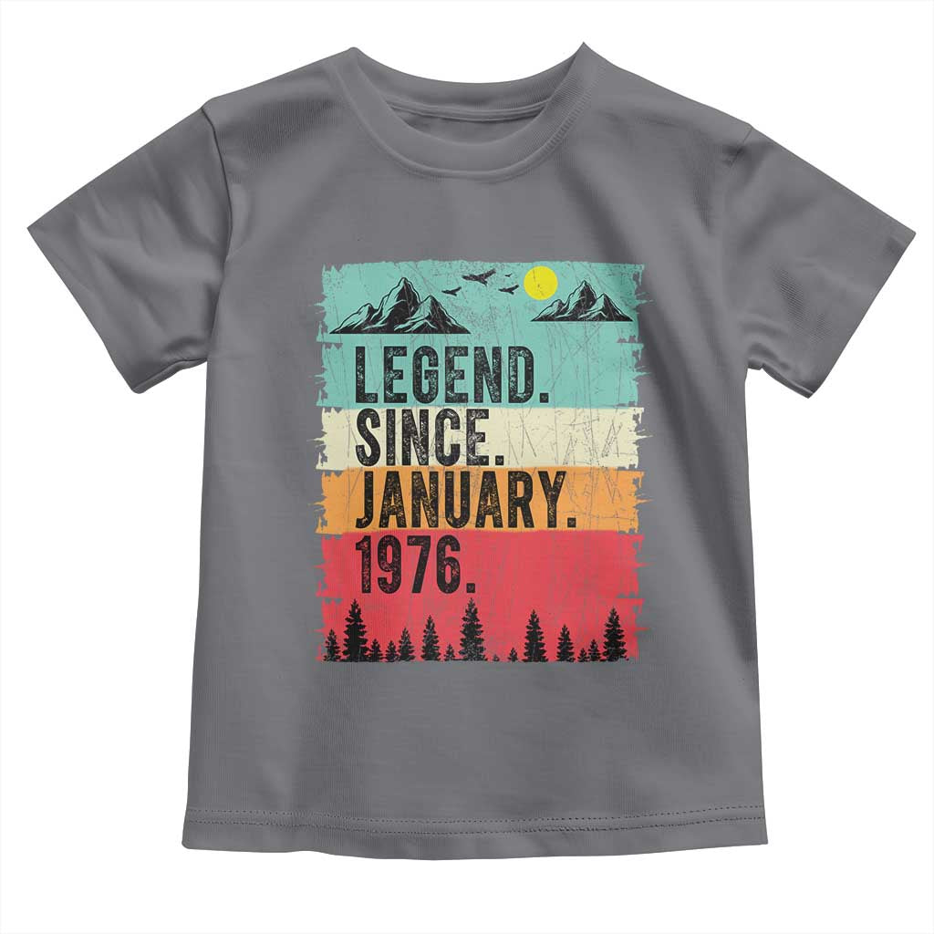 Vintage 1976 Birthday Toddler T Shirt Retro 50th Birthday Gifts 50 Years Old
