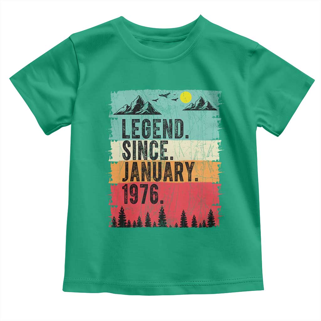 Vintage 1976 Birthday Toddler T Shirt Retro 50th Birthday Gifts 50 Years Old